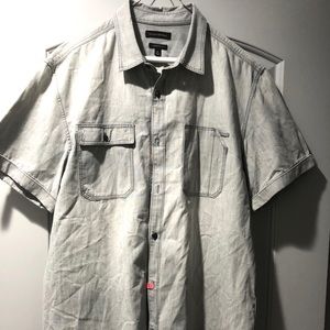 Gray button up